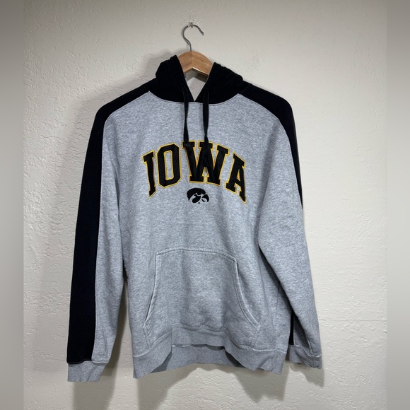 University of Iowa Hooded Sweatshirt - Size Medium
Color: Gray and Black - Picture 1 of 3